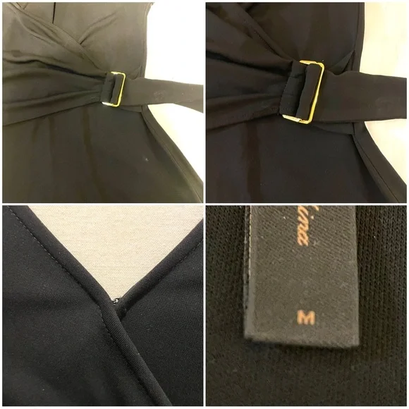 BCBGMAXAZRIA  Black Wrap Dress S/M - Picture 7 of 16